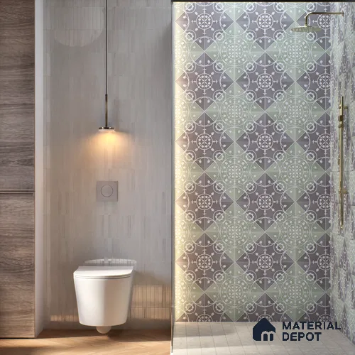 Patterned Wall Tile TL 05899 B Infinity 197 mm x 197 mm Vitrified - 9 mm | Handcrafted | Suitable For Living Room, Bedroom, Kitchen | Please Expect a Slight Variation of Pattern