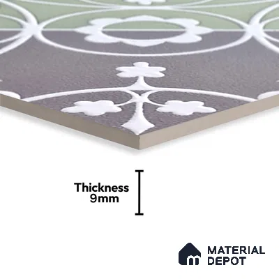 Patterned Wall Tile TL 05899 B Infinity 197 mm x 197 mm Vitrified - 9 mm | Handcrafted | Suitable For Living Room, Bedroom, Kitchen | Please Expect a Slight Variation of Pattern