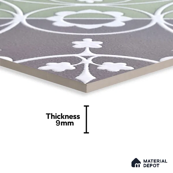 Patterned Wall Tile TL 05899 B Infinity 197 mm x 197 mm Vitrified - 9 mm | Handcrafted | Suitable For Living Room, Bedroom, Kitchen | Please Expect a Slight Variation of Pattern