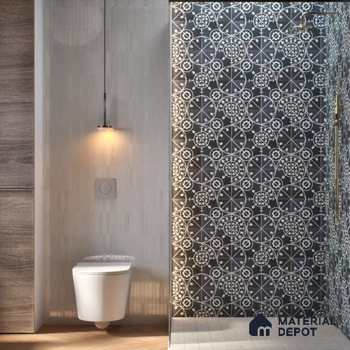 Patterned Wall Tile TL 05899 C Infinity 197 mm x 197 mm Vitrified - 9 mm | Handcrafted | Suitable For Living Room, Bedroom, Kitchen | Please Expect a Slight Variation of Pattern