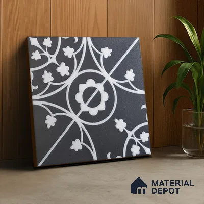 Patterned Wall Tile TL 05899 C Infinity 197 mm x 197 mm Vitrified - 9 mm | Handcrafted | Suitable For Living Room, Bedroom, Kitchen | Please Expect a Slight Variation of Pattern