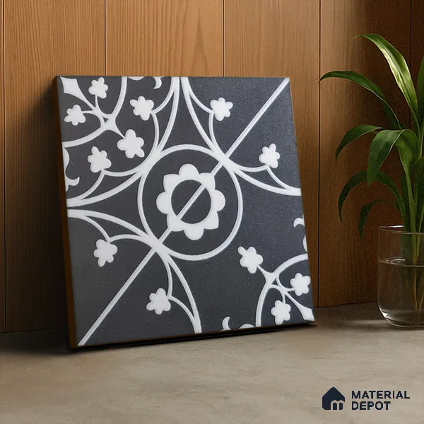 Patterned Wall Tile TL 05899 C Infinity 197 mm x 197 mm Vitrified - 9 mm | Handcrafted | Suitable For Living Room, Bedroom, Kitchen | Please Expect a Slight Variation of Pattern
