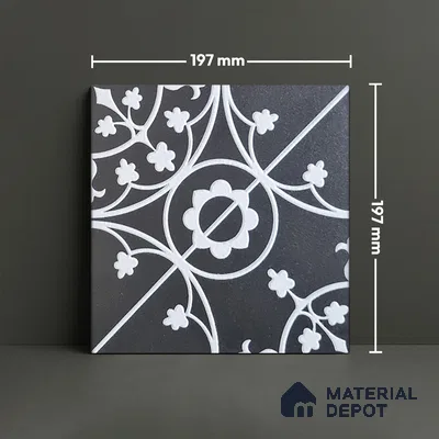 Patterned Wall Tile TL 05899 C Infinity 197 mm x 197 mm Vitrified - 9 mm | Handcrafted | Suitable For Living Room, Bedroom, Kitchen | Please Expect a Slight Variation of Pattern