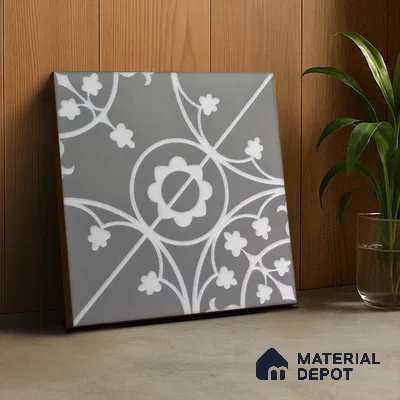 Patterned Wall Tile TL 05899 Infinity 197 mm x 197 mm Vitrified - 9 mm | Handcrafted | Suitable For Living Room, Bedroom, Kitchen | Please Expect a Slight Variation of Pattern