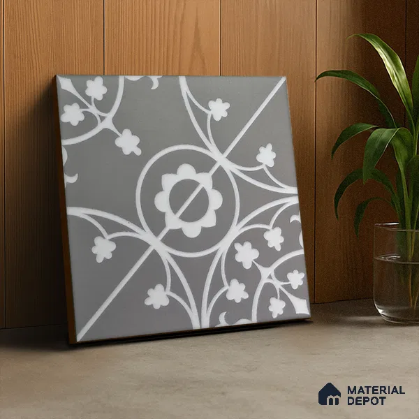 Patterned Wall Tile TL 05899 Infinity 197 mm x 197 mm Vitrified - 9 mm | Handcrafted | Suitable For Living Room, Bedroom, Kitchen | Please Expect a Slight Variation of Pattern