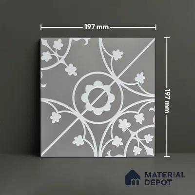 Patterned Wall Tile TL 05899 Infinity 197 mm x 197 mm Vitrified - 9 mm | Handcrafted | Suitable For Living Room, Bedroom, Kitchen | Please Expect a Slight Variation of Pattern