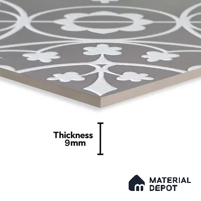 Patterned Wall Tile TL 05899 Infinity 197 mm x 197 mm Vitrified - 9 mm | Handcrafted | Suitable For Living Room, Bedroom, Kitchen | Please Expect a Slight Variation of Pattern