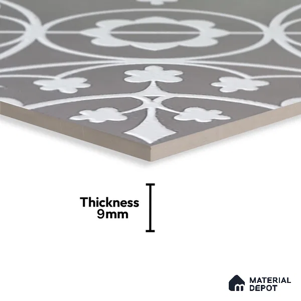 Patterned Wall Tile TL 05899 Infinity 197 mm x 197 mm Vitrified - 9 mm | Handcrafted | Suitable For Living Room, Bedroom, Kitchen | Please Expect a Slight Variation of Pattern