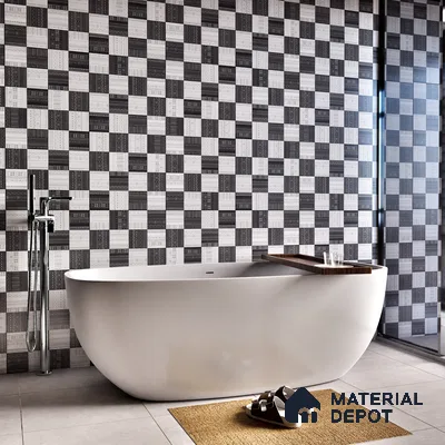 Highlighter Wall Tile TL 06217 Fragrant Ivory Illusion 4 ft x 2 ft Vitrified Matte Finish - 9 mm | Suitable for Living Room, Bedroom, Bathroom & Kitchen