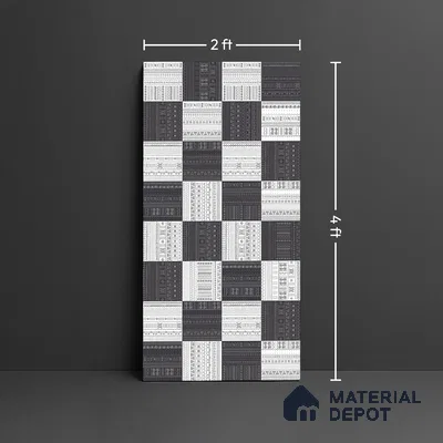 Highlighter Wall Tile TL 06217 Fragrant Ivory Illusion 4 ft x 2 ft Vitrified Matte Finish - 9 mm | Suitable for Living Room, Bedroom, Bathroom & Kitchen