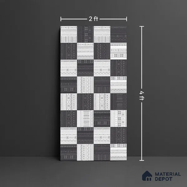 Highlighter Wall Tile TL 06217 Fragrant Ivory Illusion 4 ft x 2 ft Vitrified Matte Finish - 9 mm | Suitable for Living Room, Bedroom, Bathroom & Kitchen
