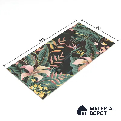 Tropical Wall Highlighter Tile TL 05743 Jewel Eternal Bloom 4 ft x 2 ft Vitrified Matte Finish - 9 mm | Suitable for Living Room, Bedroom, Bathroom & Foyer