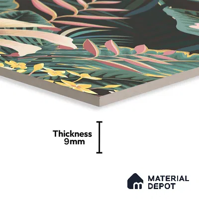 Tropical Wall Highlighter Tile TL 05743 Jewel Eternal Bloom 4 ft x 2 ft Vitrified Matte Finish - 9 mm | Suitable for Living Room, Bedroom, Bathroom & Foyer