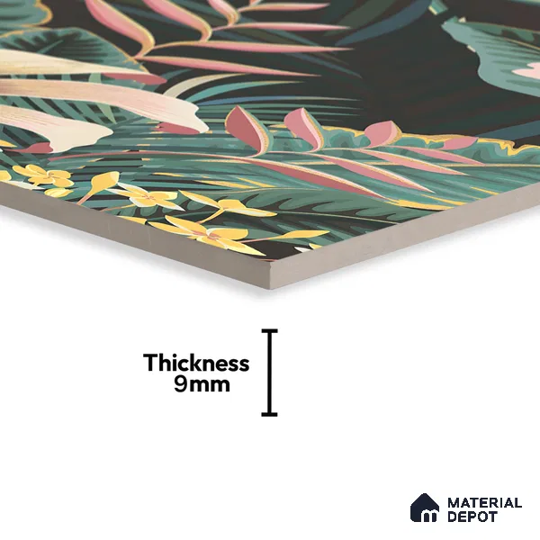 Tropical Wall Highlighter Tile TL 05743 Jewel Eternal Bloom 4 ft x 2 ft Vitrified Matte Finish - 9 mm | Suitable for Living Room, Bedroom, Bathroom & Foyer