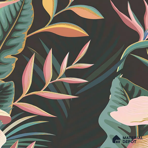 Tropical Wall Highlighter Tile TL 05743 Jewel Eternal Bloom 4 ft x 2 ft Vitrified Matte Finish - 9 mm | Suitable for Living Room, Bedroom, Bathroom & Foyer