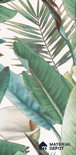 Tropical Wall Highlighter Tile TL 05740 Jewel Fresh Greenery 4 ft x 2 ft Vitrified Matte Finish - 9 mm | Suitable for Bathroom, Accent/Feature Wall, Foyer