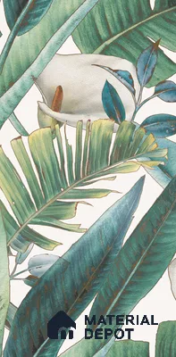 Tropical Wall Highlighter Tile TL 05740 Jewel Fresh Greenery 4 ft x 2 ft Vitrified Matte Finish - 9 mm | Suitable for Bathroom, Accent/Feature Wall, Foyer