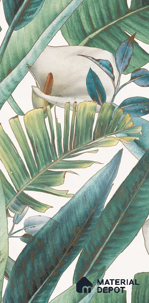 Tropical Wall Highlighter Tile TL 05740 Jewel Fresh Greenery 4 ft x 2 ft Vitrified Matte Finish - 9 mm | Suitable for Bathroom, Accent/Feature Wall, Foyer