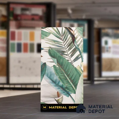 Tropical Wall Highlighter Tile TL 05740 Jewel Fresh Greenery 4 ft x 2 ft Vitrified Matte Finish - 9 mm | Suitable for Bathroom, Accent/Feature Wall, Foyer
