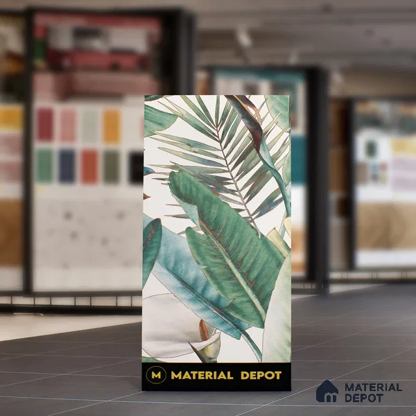 Tropical Wall Highlighter Tile TL 05740 Jewel Fresh Greenery 4 ft x 2 ft Vitrified Matte Finish - 9 mm | Suitable for Bathroom, Accent/Feature Wall, Foyer
