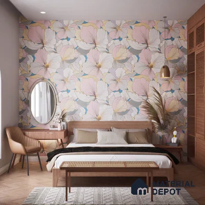 Floral Wall Highlighter Tile TL 05744 Jewel Golden Daffodil 4 ft x 2 ft Vitrified Matte Finish - 9 mm | Suitable for Bathroom, Accent/Feature Wall, Dining Area