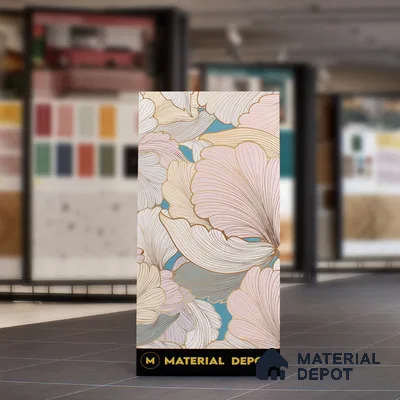 Floral Wall Highlighter Tile TL 05744 Jewel Golden Daffodil 4 ft x 2 ft Vitrified Matte Finish - 9 mm | Suitable for Bathroom, Accent/Feature Wall, Dining Area