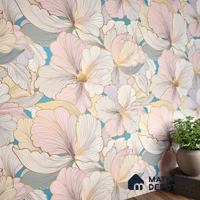Floral Wall Highlighter Tile TL 05744 Jewel Golden Daffodil 4 ft x 2 ft Vitrified Matte Finish - 9 mm | Suitable for Bathroom, Accent/Feature Wall, Dining Area