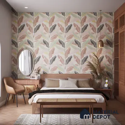Tropical Wall Highlighter Tile TL 05746 Jewel Rosy Glow 4 ft x 2 ft Vitrified Matte Finish - 9 mm | Suitable for Living Room, Bedroom, Bathroom & Foyer
