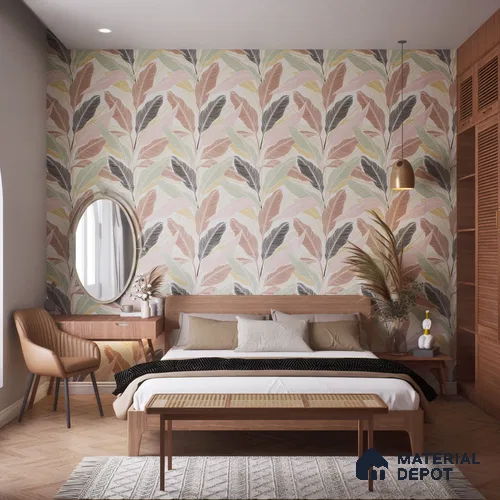 Tropical Wall Highlighter Tile TL 05746 Jewel Rosy Glow 4 ft x 2 ft Vitrified Matte Finish - 9 mm | Suitable for Bathroom, Accent/Feature Wall, Foyer
