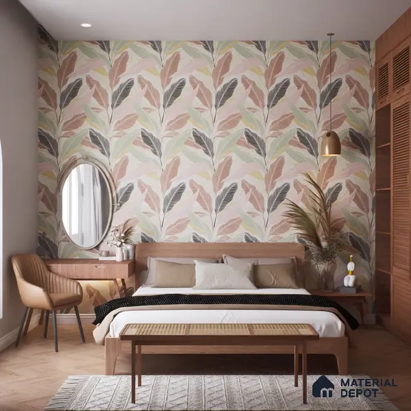 Tropical Wall Highlighter Tile TL 05746 Jewel Rosy Glow 4 ft x 2 ft Vitrified Matte Finish - 9 mm | Suitable for Living Room, Bedroom, Bathroom & Foyer