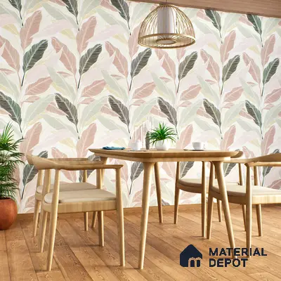 Tropical Wall Highlighter Tile TL 05746 Jewel Rosy Glow 4 ft x 2 ft Vitrified Matte Finish - 9 mm | Suitable for Living Room, Bedroom, Bathroom & Foyer