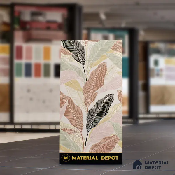 Tropical Wall Highlighter Tile TL 05746 Jewel Rosy Glow 4 ft x 2 ft Vitrified Matte Finish - 9 mm | Suitable for Living Room, Bedroom, Bathroom & Foyer