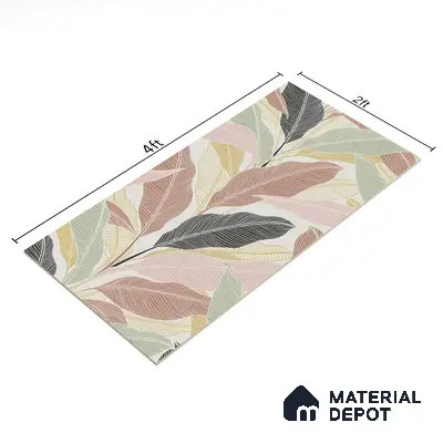 Tropical Wall Highlighter Tile TL 05746 Jewel Rosy Glow 4 ft x 2 ft Vitrified Matte Finish - 9 mm | Suitable for Living Room, Bedroom, Bathroom & Foyer