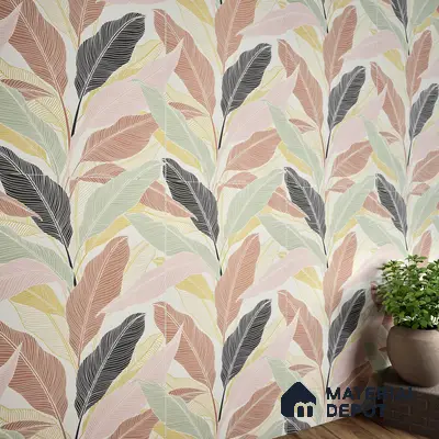 Tropical Wall Highlighter Tile TL 05746 Jewel Rosy Glow 4 ft x 2 ft Vitrified Matte Finish - 9 mm | Suitable for Living Room, Bedroom, Bathroom & Foyer