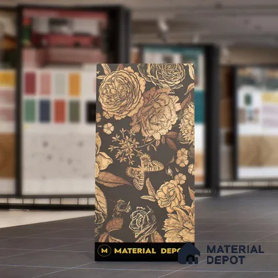 Floral Wall Highlighter Tile TL 05741 Jewel Timber Blossoms 4 ft x 2 ft Vitrified Matte Finish - 9 mm | Suitable for Bathroom, Accent/Feature Wall, Foyer