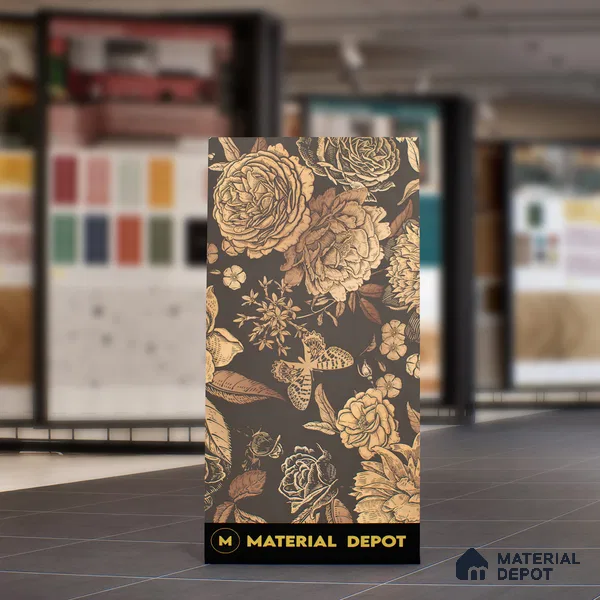Floral Wall Highlighter Tile TL 05741 Jewel Timber Blossoms 4 ft x 2 ft Vitrified Matte Finish - 9 mm | Suitable for Bathroom, Accent/Feature Wall, Foyer