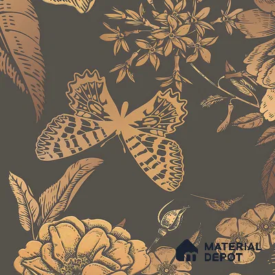 Floral Wall Highlighter Tile TL 05741 Jewel Timber Blossoms 4 ft x 2 ft Vitrified Matte Finish - 9 mm | Suitable for Bathroom, Accent/Feature Wall, Foyer