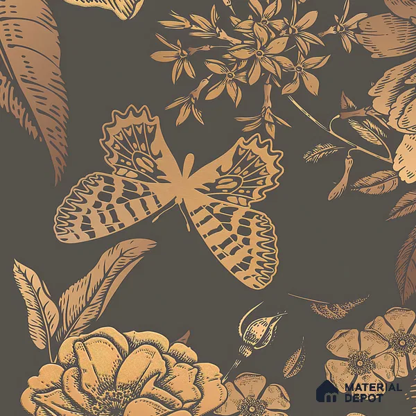 Floral Wall Highlighter Tile TL 05741 Jewel Timber Blossoms 4 ft x 2 ft Vitrified Matte Finish - 9 mm | Suitable for Bathroom, Accent/Feature Wall, Foyer