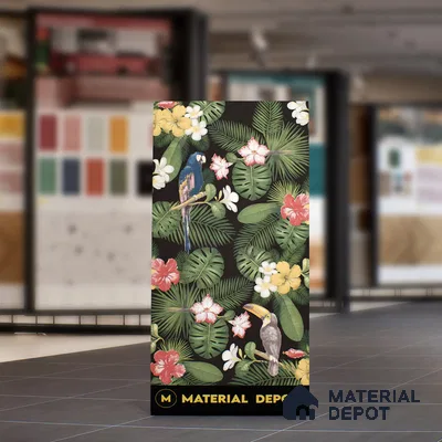 Tropical Wall Highlighter Tile TL 05745 Jewel Tropical Canopy 4 ft x 2 ft Vitrified Matte Finish - 9 mm | Suitable for Living Room, Bedroom, Bathroom & Foyer