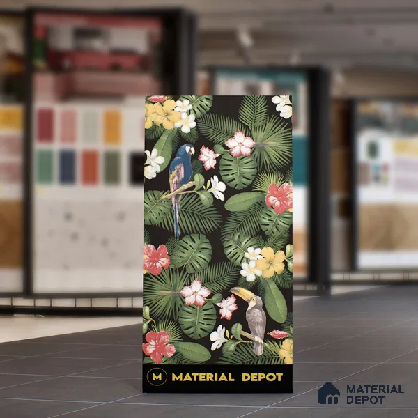 Tropical Wall Highlighter Tile TL 05745 Jewel Tropical Canopy 4 ft x 2 ft Vitrified Matte Finish - 9 mm | Suitable for Living Room, Bedroom, Bathroom & Foyer
