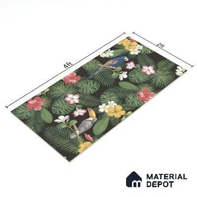 Tropical Wall Highlighter Tile TL 05745 Jewel Tropical Canopy 4 ft x 2 ft Vitrified Matte Finish - 9 mm | Suitable for Living Room, Bedroom, Bathroom & Foyer