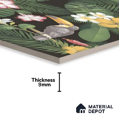 Tropical Wall Highlighter Tile TL 05745 Jewel Tropical Canopy 4 ft x 2 ft Vitrified Matte Finish - 9 mm | Suitable for Living Room, Bedroom, Bathroom & Foyer