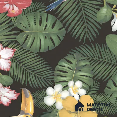 Tropical Wall Highlighter Tile TL 05745 Jewel Tropical Canopy 4 ft x 2 ft Vitrified Matte Finish - 9 mm | Suitable for Living Room, Bedroom, Bathroom & Foyer