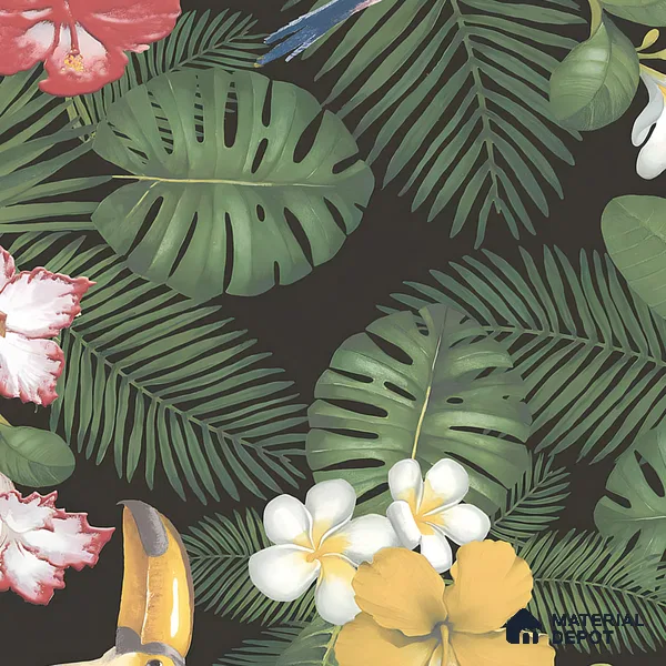 Tropical Wall Highlighter Tile TL 05745 Jewel Tropical Canopy 4 ft x 2 ft Vitrified Matte Finish - 9 mm | Suitable for Living Room, Bedroom, Bathroom & Foyer