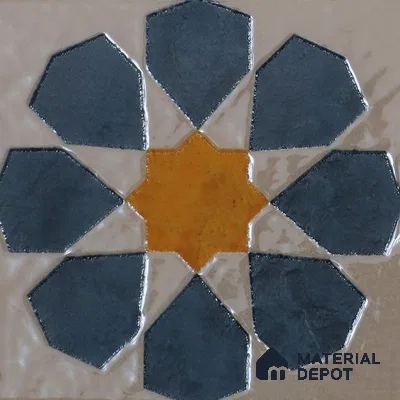 Subway Wall Handmade Tile TL 05880 Royal Blossom 148 mm x 148 mm Vitrified - 9 mm | Single Pattern | Suitable For Living Room, Bedroom, Kitchen