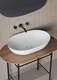 Florance Marble Rouge Des Pyrenees Translucent Basin BS 00209 M 590 x 390 mm Artificial Stone Acrylic Body Stain Free Designer Basin - 140 mm | Suitable For Bathroom, Vanity & Utility Areas | Image 01