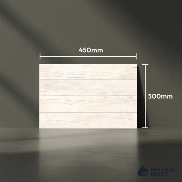 TL 01909 C Dessert Cream Light 18 x 12 inch Glossy Finish Ceramic Wall Tile - 6 mm