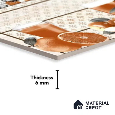 TL 01909 E Brownish Beige Highlighter 2 18 x 12 inch Glossy Finish Ceramic Wall Tile - 6 mm