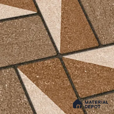 Budget Friendly Stone Look Value for Money Parking Dun Brown Floor Tile 16 x 16 inch | TL 00657 B | Vitrified Matte Finish Tile - 12 mm | Suitable For Parking, Outdoor, Balcony & Terrace | Pattern Alignment May Vary | 2-3 mm Spacer is Mandatory