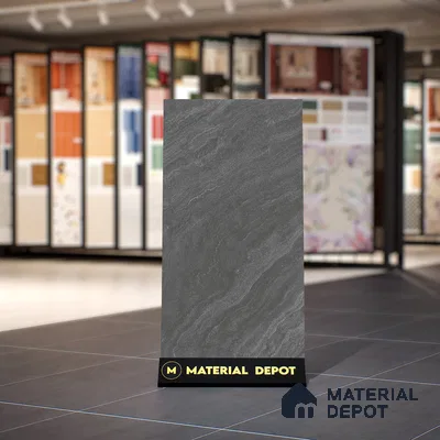 Marble Floor & Wall Tile | TL 00680 Foggy Grey 4 ft x 2 ft Matte Finish Full Body Vitrified Tile - 9 mm | Suitable For Living Room, Bedroom, Dining Area